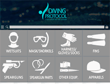 Tablet Screenshot of divingprotocol.org
